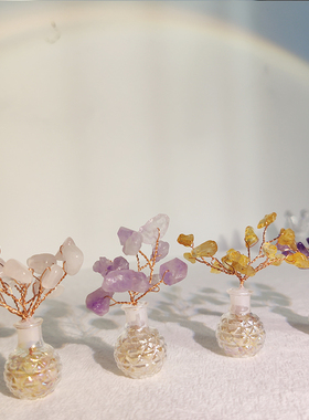 珠光平底玻璃车挂增加幸福感花瓶