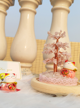 日式招财猫收银台桌面装饰