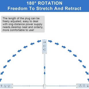 跨境新品 Electrical Outlet Extender 电源插座沙发床头柜扩展器