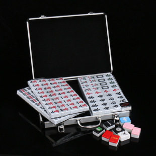 厂家批发企业logo礼品麻将礼盒装创意宣传麻将手打麻将牌量大优惠