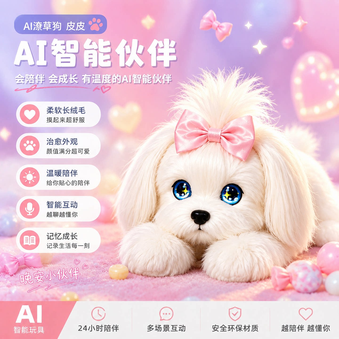 潦草狗AI儿童陪伴机器人电子宠物