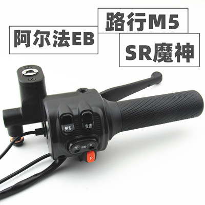 适用于新日电动车路行M5阿尔法EB魔神左右组合开关油门转刹把上泵