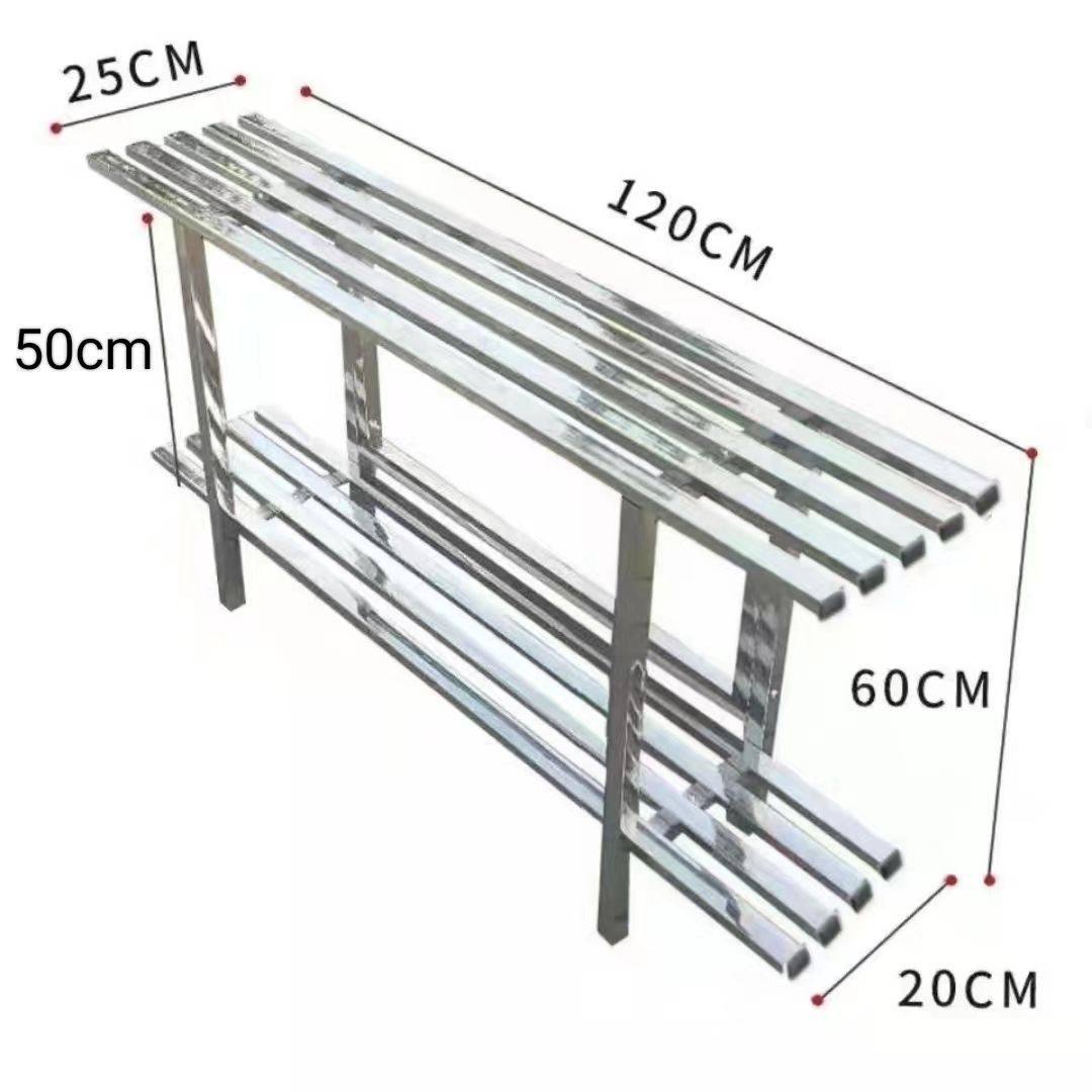 阳台客厅落地式铁艺多肉置物架不锈钢双层花盆架子植物二层直立式,住宅家具,花架/花几,淘宝优惠券,粉丝福利购,淘宝优惠卷