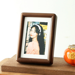 实木相框空框摆台照片定制diy高级感木质6寸7寸8寸加打印画框挂墙