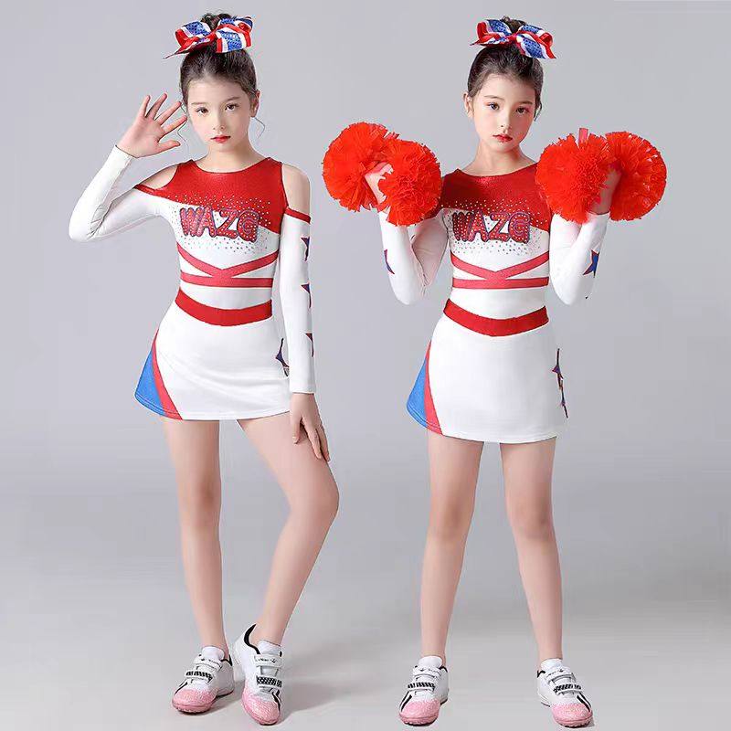 啦啦操儿童演出服拉拉队表演服