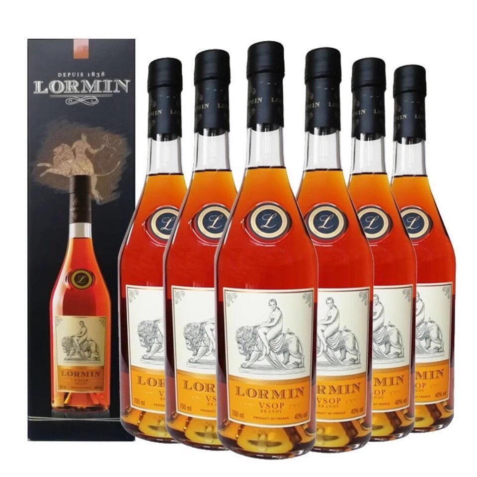 张裕法国原瓶进口多名利白兰地 老洋酒700ml6瓶包邮正品
