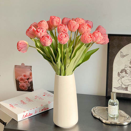 轻奢高端郁金香仿真花假花摆设客厅电视柜装饰花艺餐桌摆件干花束