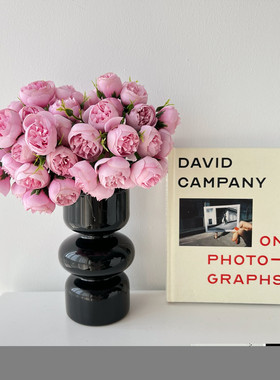 ins风玫瑰花牡丹仿真花假花插花摆件室内客厅餐桌花束塑料装饰花