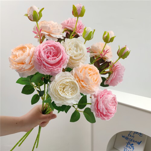 仿真牡丹花绢花室内假花干花