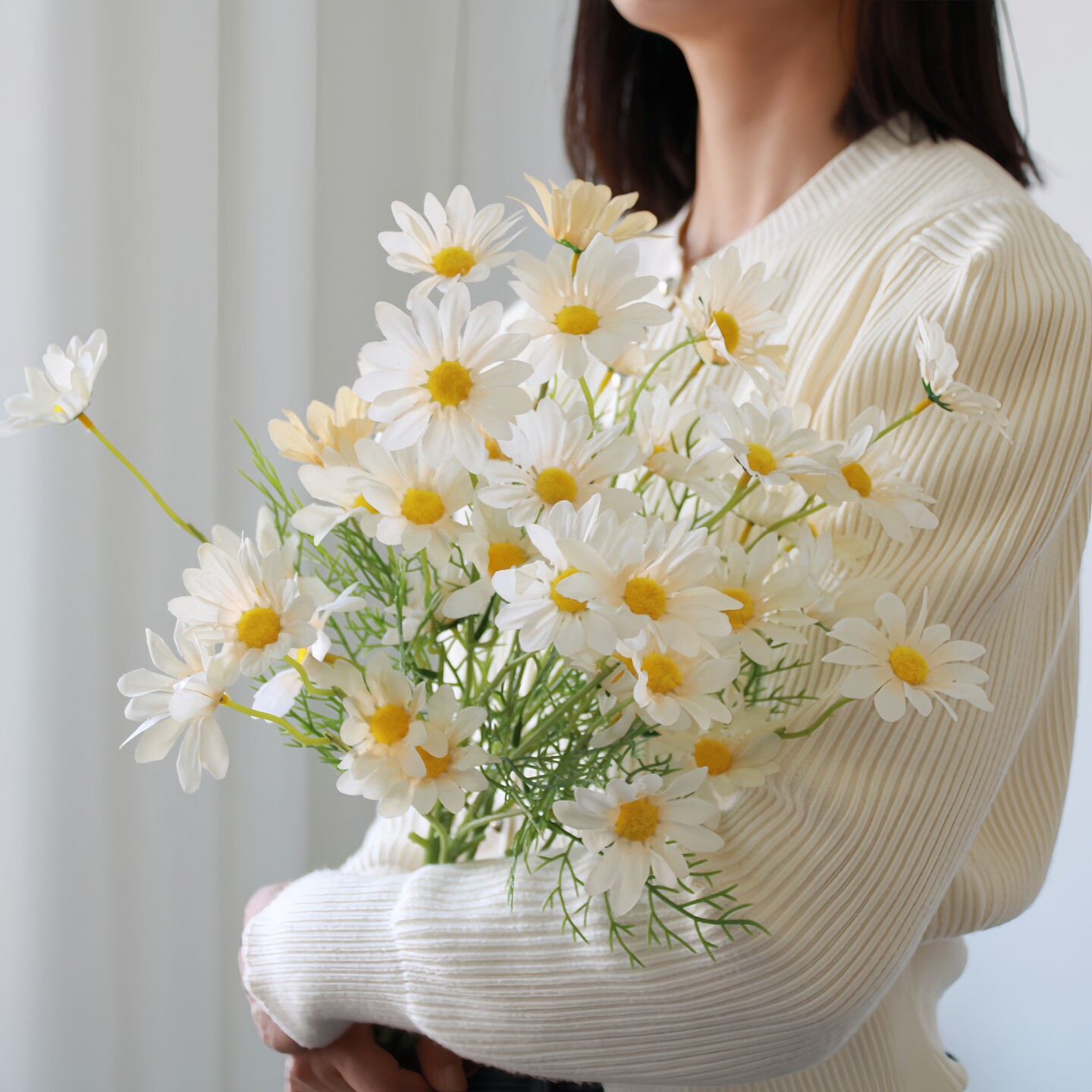 仿真小雏菊假花花束拍摄道具图片
