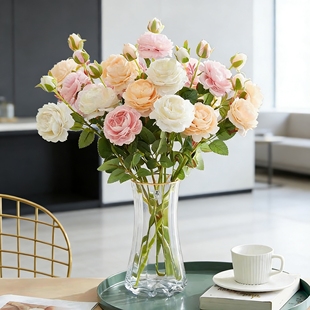 仿真花富贵牡丹假花摆设客厅餐桌装饰品花艺摆件花束插花干花花束