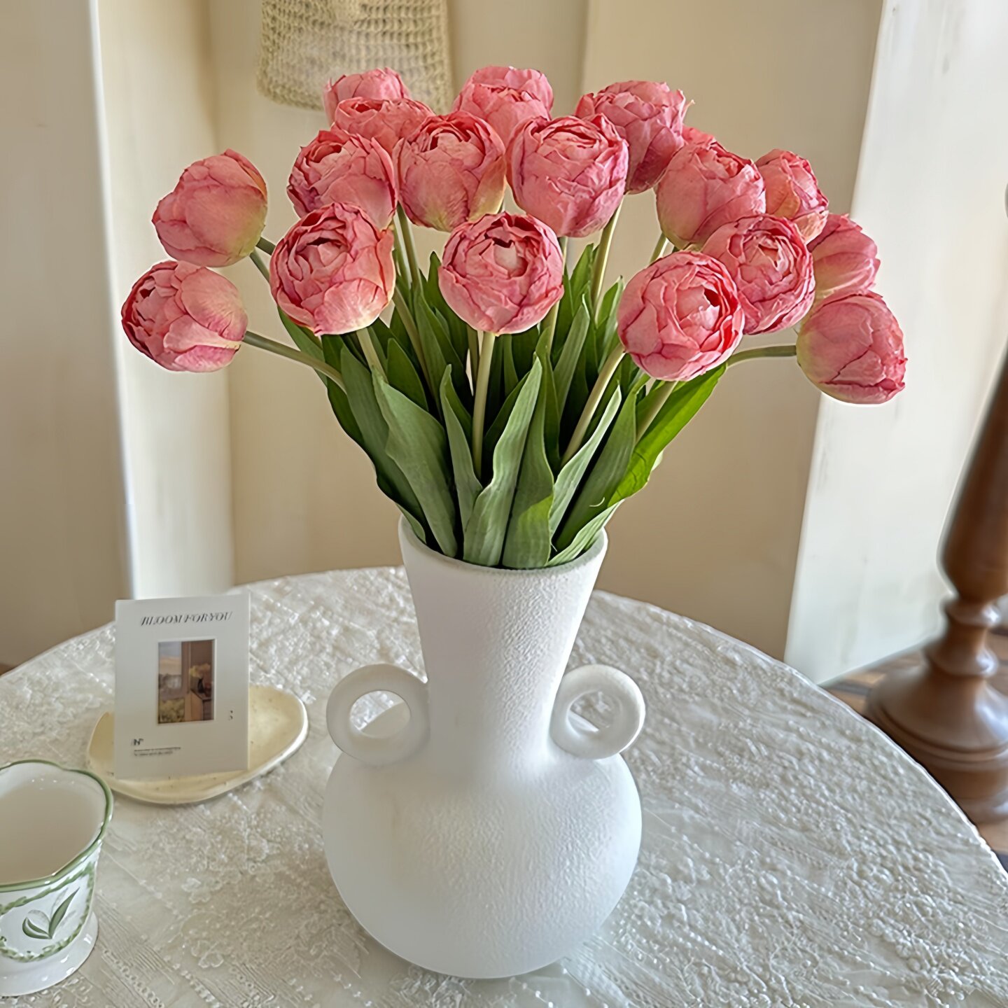 郁金香仿真花干花假花摆设客厅仿生花餐桌装饰花花艺家居插花摆件