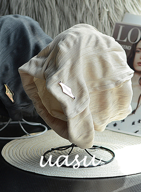 素颜帽~显脸小堆堆帽~宽松大头围女冷帽春秋冬季保暖月子包头帽子