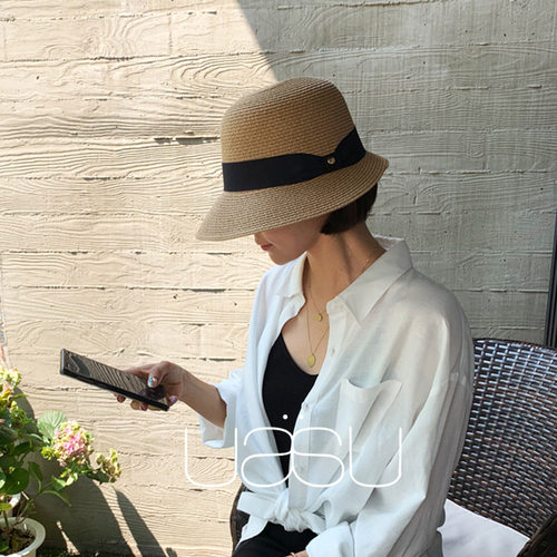 网红赫本风新款女士防晒沙滩草帽