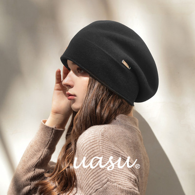 显脸小羊毛素颜堆堆帽