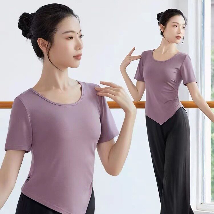 新款舞蹈服女显瘦莫代尔上衣古典舞练功服现代阔腿裤形体训练服女