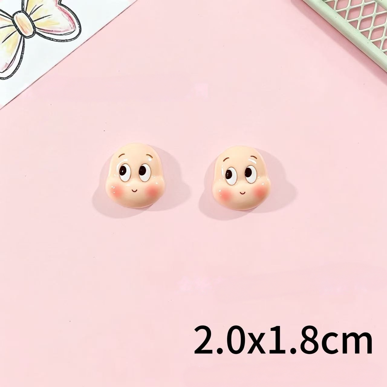 盲盒娃娃脸模硅胶脸部模具硅胶树脂黏土手办豆荚脸配件毛绒娃娃脸图片