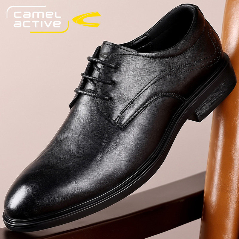 德国骆驼动感男鞋商务正装皮鞋高档新款真皮透气软皮休闲软底新郎,流行男鞋,正装皮鞋,淘宝优惠券,粉丝福利购,淘宝优惠卷