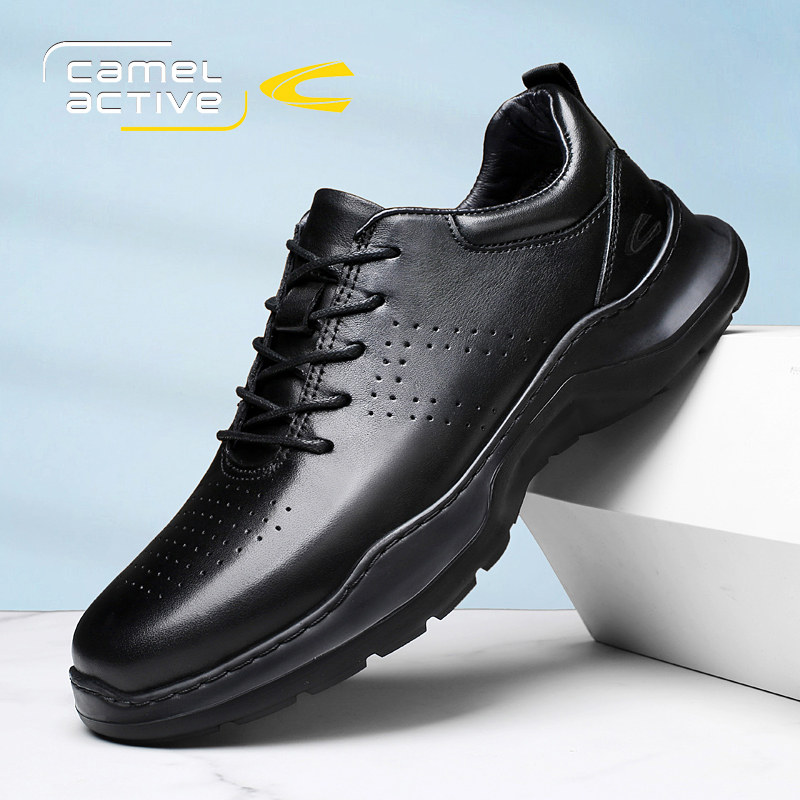 德国骆驼动感男鞋新款真皮透气黑色运动休闲鞋百搭老爹鞋软面潮流,流行男鞋,老爹鞋,淘宝优惠券,粉丝福利购,淘宝优惠卷