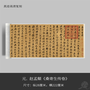 元赵孟頫《桑寄生传》毛笔书法近距离临摹描红字帖练字卡