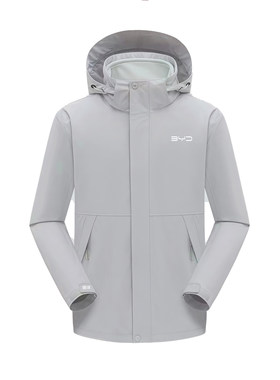 新款比亚迪工作服海洋网王朝网4s店秋冬加绒加厚冲锋衣防静电工装