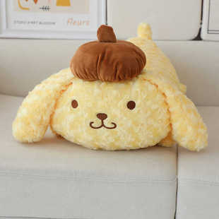 可爱卡通趴趴布丁小狗抱枕睡姿趴姿公仔毛绒玩具玩偶生日礼物睡枕