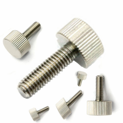 不锈钢小头滚花手拧螺丝滚花螺钉M3(头8*7M4(头12*6M5(头12*6