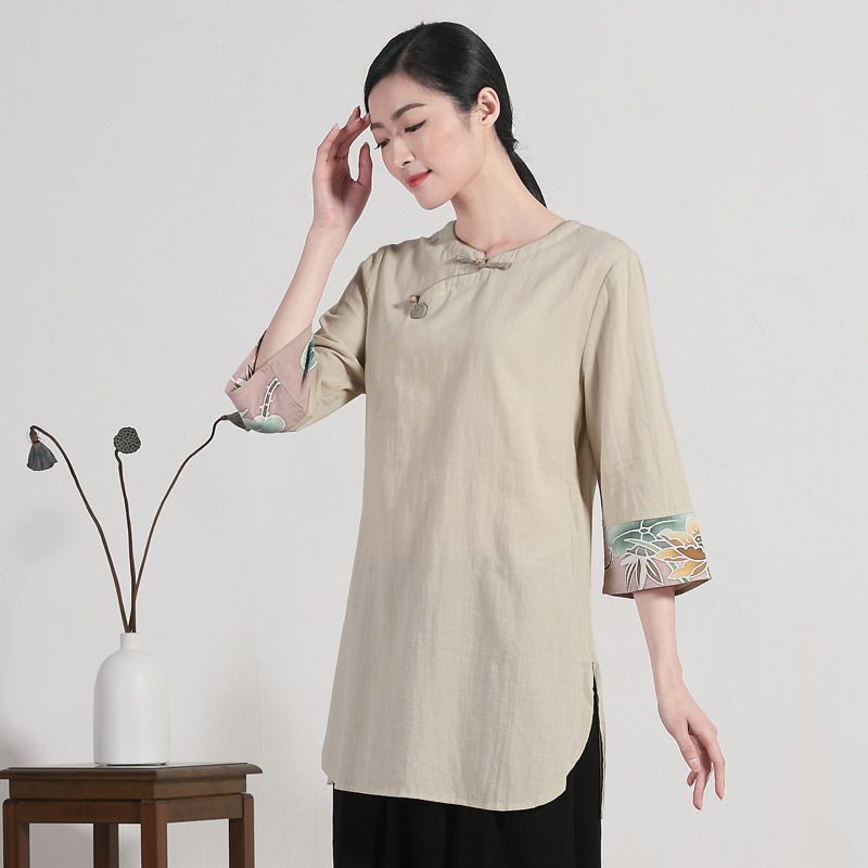 改良唐装时尚女夏装中国禅服旗袍