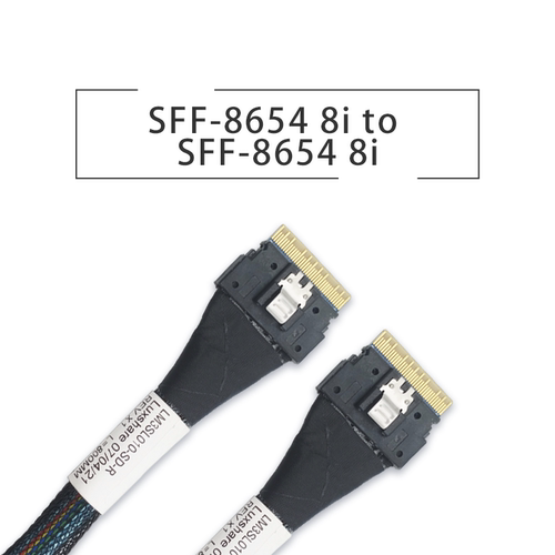 slimSAS高速线 支持PCIe 4.0 SFF8654 8i转 8I 9500系列NVMe可用