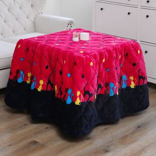 加厚烤火罩套长方形桌布电茶几取暖桌棉罩烤火罩子家用电暖炉火架