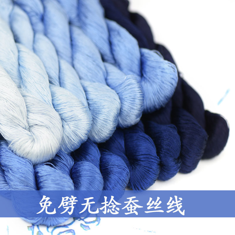 20号绒花线免劈无捻蚕丝线图片