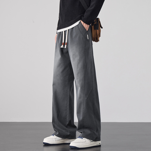 新款 潮流休闲宽松裤 4XL 三色 数M 秋季 码 K268 仿牛莱赛尔面料