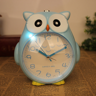 儿童闹钟卡通会说话叫懒虫起床音乐创意学生用床头静音多功能可爱