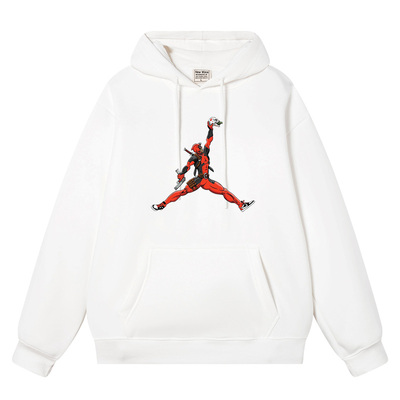 秀洛air Deadpool死侍飞人打篮球扣篮周边恶搞连帽卫衣男女上衣服