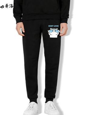 秀洛卫裤橘猫哈士奇柴犬狗狗印花动物图案裤子情侣小众时尚休闲裤