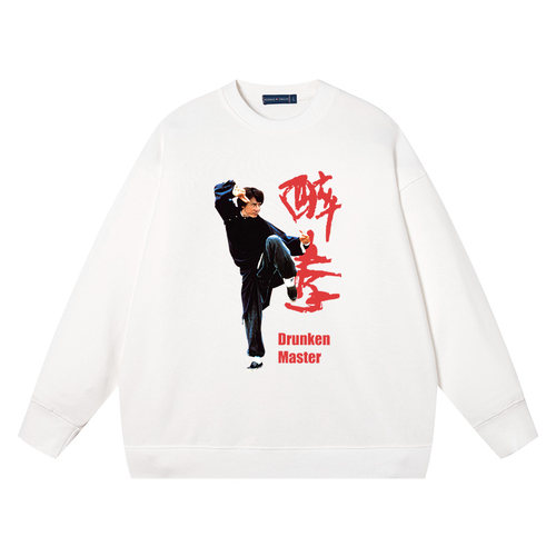 醉拳成龙印花卫衣圆领卫衣秀洛