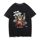 宽松纯棉半袖 秀洛日本浮世绘柴犬日式 衣服犬执事t恤短袖 潮流上衣