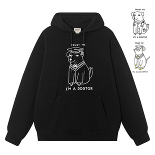 trust me相信我我是一个医生博士秋冬新款搞笑衣服宽松连帽卫衣男