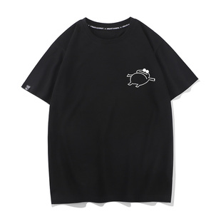 秀洛摆烂青蛙00后小青年精神小伙小妹ins潮流搞笑恶搞图案T恤短袖