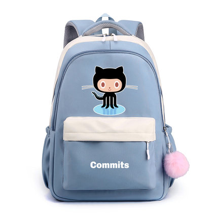 秀洛小恐龙极客程序员书包章鱼猫github书包小学生大容量双肩背包