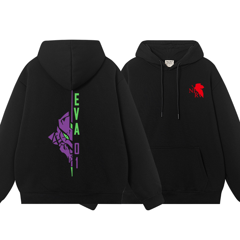 秀洛动漫EVA绫波丽碇真嗣连帽卫衣1号机2号机二次元外套衣服加绒