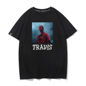 秀洛TRAVIS说错美式 白色体桖内搭上衣半袖 纯棉短袖 T恤男女打底衫