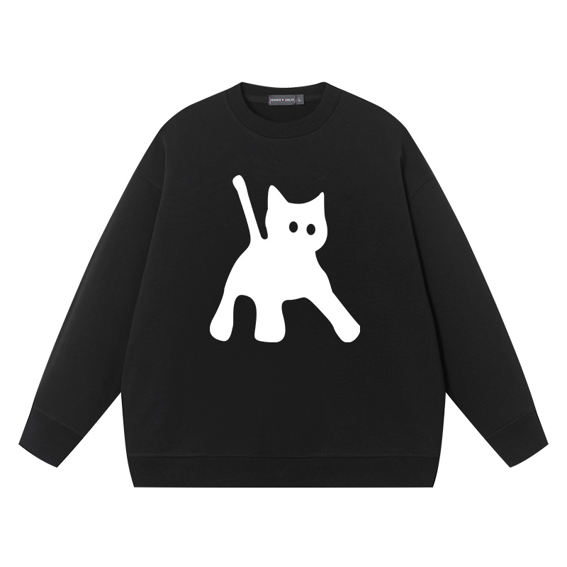 三脚猫黑猫休闲卫衣秀洛