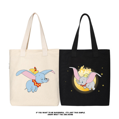 帆布包潮流时尚腋下托特包女大容量手提包大象小象包包帆布袋书包