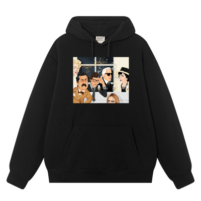 秀洛秋冬加绒连帽卫衣男女衣服百搭上衣服休闲帽衫holiday