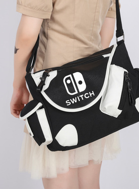 秀洛周边电脑包笔记本学生书包斜挎包单肩包背包switch ps5邮差包