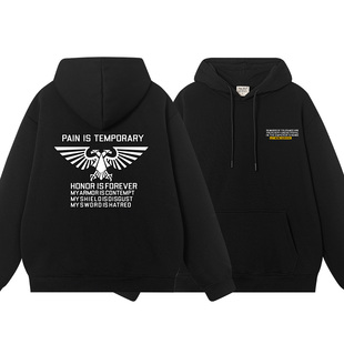 秀洛恶搞战锤40k星际战士2游戏周边同款纯秋冬加绒连帽卫衣