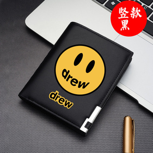 笑脸钱包钱夹子多卡位银行卡包收纳包 秀洛drew贾斯汀比伯同款