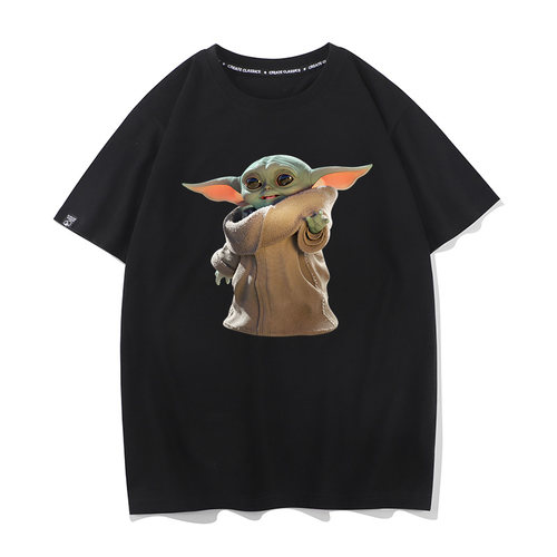 秀洛star war同款外星人尤达宝宝男短袖t恤卡通印花宽松星球大战