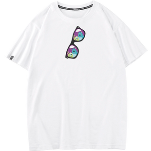 秀洛衣服大眼仔蓝毛怪卡通动漫T恤二次元短袖打底衫怪兽大学半袖